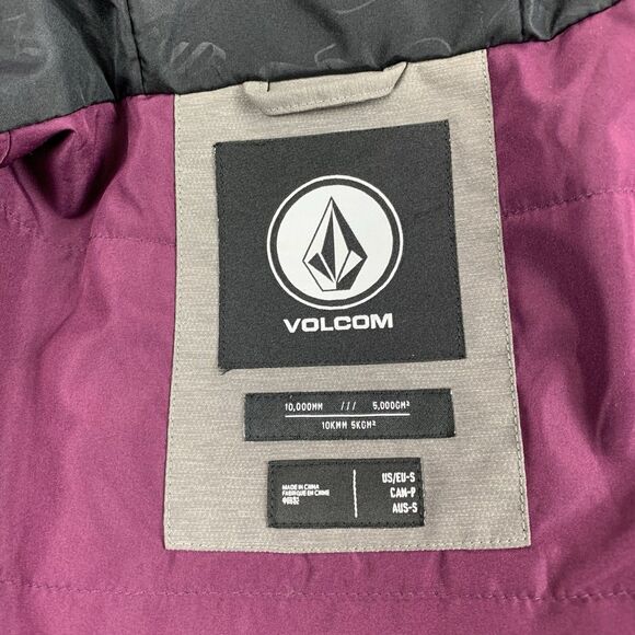 Volcom Women's Insulated Snowboard Ski Winter Snow Jacket Purple White Size S - Picture 10 of 14